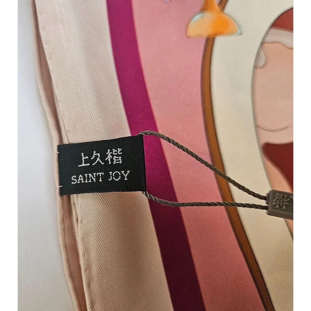 SAINTJOY 100% Silk Scarf Large Square 35